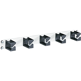 Panneau de rangement 19 pouces, avec 5 étriers de rangement à bords repliés, plastique