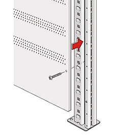 Panneau latéral extérieur, perforé, profondeur de 400 mm