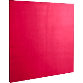 Panneau mural acoustique carré, l. 500 x H 500 mm, en filaments de polyester aspect feutre,rouge rouge framboise RAL 3027