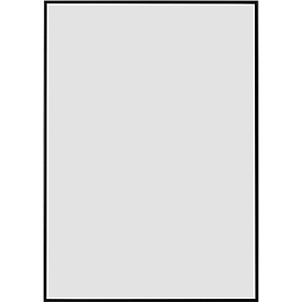 Panneau mural moedel Madrid, DIN A4, format vertical, anodisé, montage par collage ou par vis, L 212,5 x H 299,5 mm, avec insert, noir