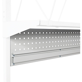 Panneau perforé série TPB, en acier, avec support pour boîtes, pour tables d'emballage de la série TPB, largeur de table 1500 mm