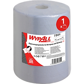 Paño WYPALL* L-20 EXTRA + rollo grande, 500 piezas, azul, 1 rollo
