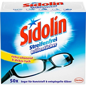 Paños de gafas Sidolin, 50 piezas