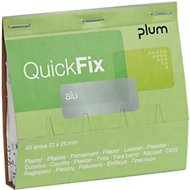 Pansements QuickFix Alu, recharge pour distributeur, couche antiadhérente, 6 x 45 p.