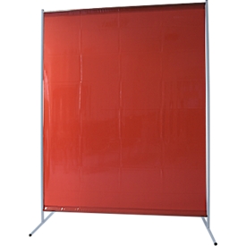 Pantalla protectora para soldadura, de 1 pieza, cortina de lámina de 0,4 mm de grosor, DIN EN ISO 25980, An 1450 x P 600 x Al 1900 mm, azul/rojo