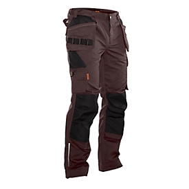 Pantalon PRACTICAL Artisan 2322 Jobman, avec genouillères et multiples poches, marron et noir, taille 54
