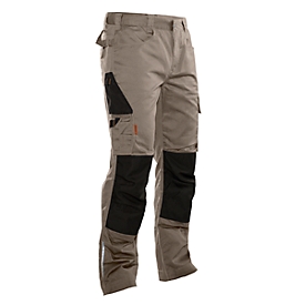 Pantalones de trabajo Jobman 2321 PRACTICAL, con bolsillos para rodilleras, color caqui I negro, talla 56