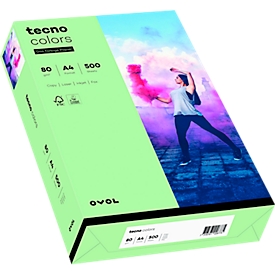 Papel de copia de color tecno colors, DIN A4, 80 g/m², verde medio, 500 hojas