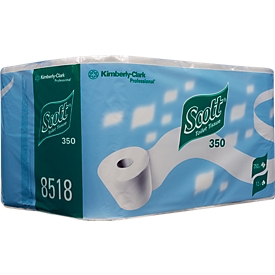 Papel higiénico Scott® 8518, 3 capas, 36 rollos de 350 hojas cada uno, reciclado, blanco