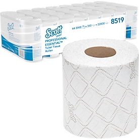 Papel higiénico Scott® 8519, 2 capas, 64 rollos de 350 hojas de papel higiénico cada uno, blanco