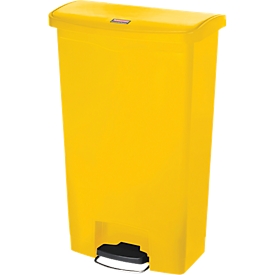 Papelera de pedal Slim Jim®, plástico, capacidad 68 litros, amarillo
