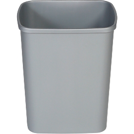 Papelera Probbax, 25 l de capacidad, rectangular, polipropileno, gris
