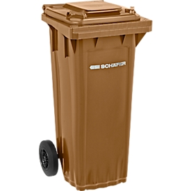 Papelera SSI Schäfer PRO 60 WAVE, 60 l, móvil, marrón