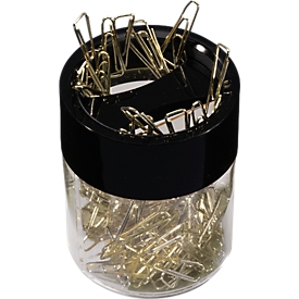 Paper clip dispenser, magnetic, w. 125 paperclips