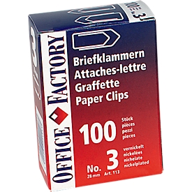 Paper clips, 28 mm, 100 pieces