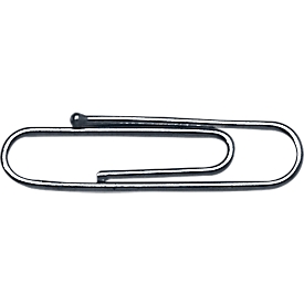 Paper clips, with ball end, galvanised, 1000 pieces, length 24 mm