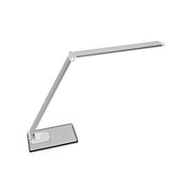 Paperflow Lampe de bureau LED Olga, 12 W, 400 lm, 3000-5000 K, 5 modes de couleur, intensité lumineuse réglable sur 6 niveaux, orientable, inclinable, USB, gris