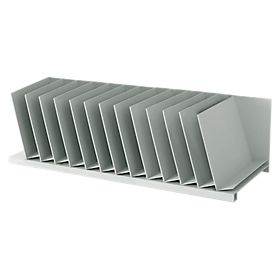 PAPERFLOW sorteerstation - polystyreen - voor A4 formaat - B 700 x D 310 x H 206 mm - 12 vakken - grijs