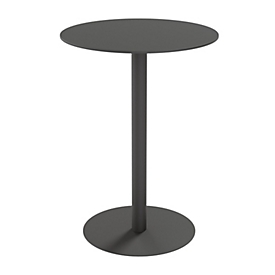 Paperflow table d'extérieur Cross, ronde, pied assiette, ⌀ 800 x H 1100 mm, noir/noir mat