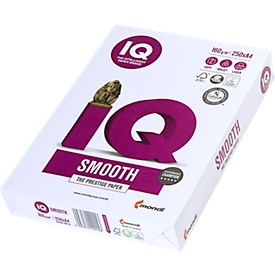 Papier à copier Mondi IQ Smooth, DIN A4, 160 g/m², extra-blanc, 1 paquet = 250 feuilles