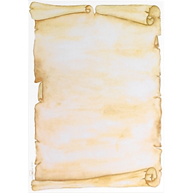 Rideau transparent Texture vieux papier parchemin avec un design fleuri