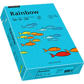 Papier coloré pour copieur Rainbow Mondi, format A4, 120 g/m², bleu, 1 bloc = 250 feuilles