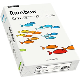 Papier coloré pour copieur Rainbow Mondi, format A4, 160 g/m², blanc, 1 bloc = 250 feuilles