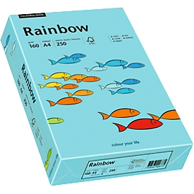 Papier coloré pour copieur Rainbow Mondi, format A4, 160 g/m², bleu, 1 bloc = 250 feuilles