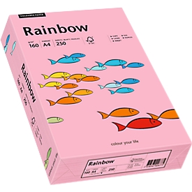 Papier coloré pour copieur Rainbow Mondi, format A4, 160 g/m², rose, 1 bloc = 250 feuilles