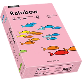 Papier coloré pour copieur Rainbow Mondi, format A4, 80 g/m², rose, 1 bloc = 500 feuilles