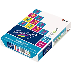 Papier copieur Color Copy Mondi, format A4, 120 g/m², blanc pur, 1 carton = 2 x 250 feuilles