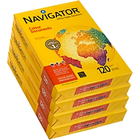 Papier copieur Colour Documents Navigator, format A3, 120 g/m², ultra blanc, 1 carton = 4 x 500 feuilles