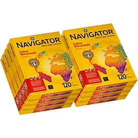 Papier copieur Colour Documents Navigator, format A4, 120 g/m², ultra blanc, 1 carton = 8 x 250 feuilles