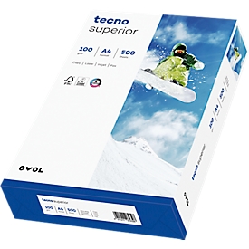 Papier copieur tecno superior, A4, 100 g/m², blanc brillant, 1 paquet = 500 feuilles