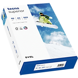 Papier copieur tecno superior, DIN A4, 90 g/m², blanc brillant, 1 boîte = 5 x 500 feuilles