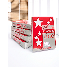 Papier copieur White Premium Line, format A4, 80 g/m², ultra blanc, 1 carton = 5 x 500 feuilles