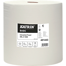 Papier de nettoyage KATRIN XXL3, 3 couches, taille des chiffons env. 380 x 380 mm, blanc, 1 rouleau de 1000 chiffons