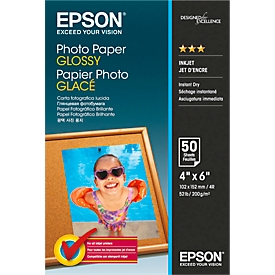 Papier Photo Paper Glossy EPSON, 10 x 15 cm, 50 feuilles