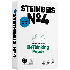 Papier recyclé Steinbeis N° 4, format A4, 80 g/m², blanc naturel, 5 x 500 feuilles