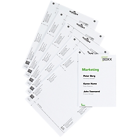 Papiereinlagen, für B 149 x H 210 mm (DIN A5), 10 Schilder