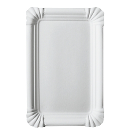 Papieren borden Papstar Pure, wegwerp, vierkant, 130 x 200 mm, voedselveilig, FSC®-gecertificeerd &amp; composteerbaar, wit, 4 x 250 stuks