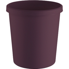 Papierkorb Helit The German, Volumen 18 l, umlaufender Griffrand, Recyclingkunststoff, Ø 315 x H 331 mm, rot