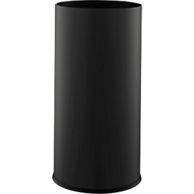 Papiermand/paraplubak, inhoud 15 l, Ø 245 x H 480 mm, plaatstaal met poedercoating, zwart