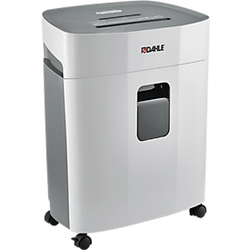 Papiervernietiger Dahle PaperSAFE® 260, snijdkorrel 4 x 12 mm, P-4, 25 l, snijcapaciteit 1-12 vel, met rollen, grijs