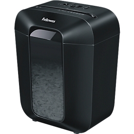 Papiervernietiger Fellowes® Powershred LX50, deeltjes snijden 4 x 37 mm, P-4, 17 l, 9 vel snijcapaciteit, veiligheidsstop, zwart