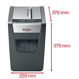 Papiervernietiger Rexel Momentum X312-SL, veiligheidsniveau P3, snede 5 x 42 mm, tot 23 l, plastic &amp; metaal, zwart