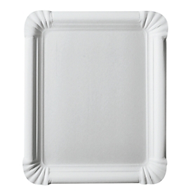 Pappteller Papstar Pure, Einweg, eckig, 165 x 200 mm, lebensmittelecht, FSC®-zertifiziert, weiß, 2 x 250 Stück