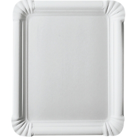 Pappteller Papstar Pure, Einweg, eckig, B 200 x H 165 mm, lebensmittelecht, FSC®-zertifiziert, weiß, 2 x 250 Stück