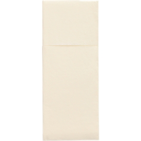 Papstar bestekzakjes Royal Collection, geïntegreerde bestekvouw, B 200 x H 82,5 mm, FSC®-gecertificeerd, premium tissue, champagnekleurig, 6 x 50 stuks