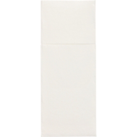 Papstar bestekzakjes Royal Collection, geïntegreerde bestekvouw, B 200 x H 82,5 mm, FSC®-gecertificeerd, premium tissue, wit, 6 x 50 stuks